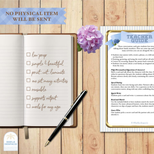 Homeschool Resource Co. Study Tools Notebook with checklist, pen, and teacher guide on a wooden desk showcasing homeschooling resources from Homeschool Resource Co.