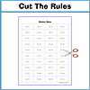 Projects PT Homeschool Rigid Motions_5 Dilation Rules worksheet for math, featuring a grid of k values and a pair of scissors icon, optimized for homeschool lesson resources.