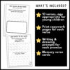 Promises of God Cover 1b Homeschool Resource Co. printable worksheet with Bible verse and prompts for young children, featuring a black and white design with gold star icons.