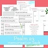 Psalm 23 Memorization pack Psalm 23 memorization pack image featuring Bible verses and homeschool resources from Homeschool Resource Co.