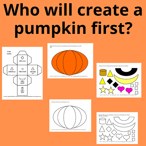 Who will create a pumpkin first?