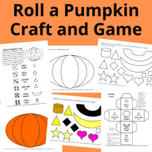 Halloween Activities Roll a Pumpkin Craft and Dice Games