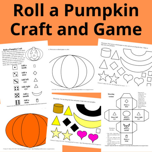 Roll a Pumpkin Craft and Game in one! Roll a pumpkin craft and game