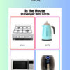 Scavenger collage A closer look at common household appliances: stove, kettle, microwave, and air fryer showcased in a neat grid.