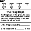 Screenshot 2025-02-07 at 9.17.58 AM Educational worksheet about frog hopping behavior with labeled diagrams and fill-in-the-blank questions for homeschooling.
