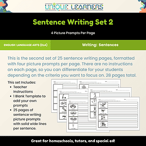 Sentence Writing Prompts Set 2 | Writing Prompts for 1st - 3rd Grade
