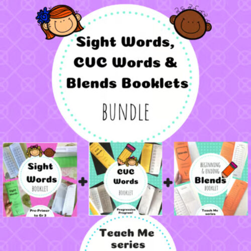Sight, CVC, Blends booklets TPT Sight words, CVC, blends booklets