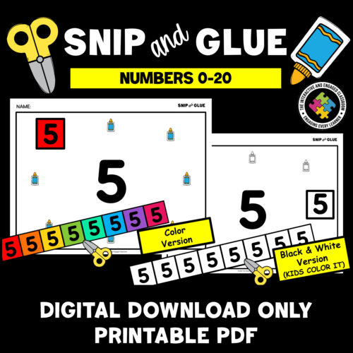 Slide1 Printable educational worksheet for learning numbers 0-20 with color and black & white versions, suitable for homeschooling activities.