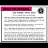 Slide3 Homeschool resource for 'Snip and Glue' activity sheets with instructions for printing and using strips for motor skills development.