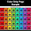 Slide5 Color strip page sample with vibrant colored strips for educational activities from Homeschool Resource Co.