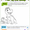 Starter Kit T-Rex Tiny Arms mission, resized T-Rex Tiny Arms Challenge: a friendly cartoon dinosaur with oversized tiny arms conducting a science mission.
