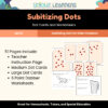 Subitizing Dots Set Educational materials for older students featuring dot cards and worksheets for subitizing dots, including teacher instruction pages and paint dabber worksheets.