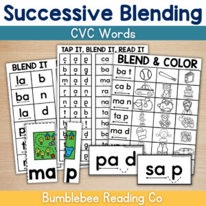 Successive Blending CVC Words - Science of Reading