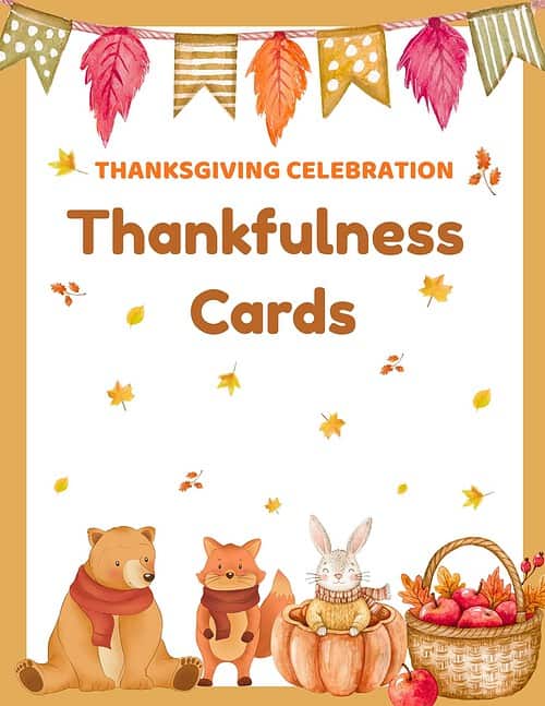TCK - Thankfulness Cards Christian Thanksgiving Activity Kit for Kids & Families | Printable Bible Activities Bundle