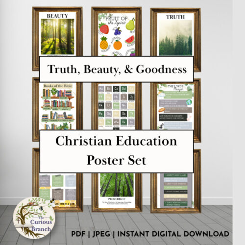 TPT COVER PHOTOS (23) Christian Education Poster Set | Truth, Beauty, & Goodness | Instant Download