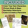 _TPT bundles (63) Homeschool Resource Co. educational materials including character coloring, picture study, maps, recitation, and panorama creation.