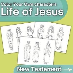 Life of Jesus Coloring Pages | Lent & Easter Bible Characters