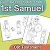 TPT color your own covers (40) Color your own characters from 1st Samuel Old Testament Bible story for homeschool learning.