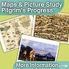 Maps and picture study images for homeschool curriculum on Pilgrim's progress.