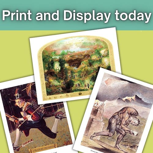 TPT covers (57) Collection of vintage and fantasy-themed illustrations for homeschooling print and display projects.