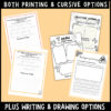 Thanksgiving Copywork Cover 3 revised Homeschool Resource Co. printable habit & gratitude sheets with practice writing time, with both printing and cursive options.