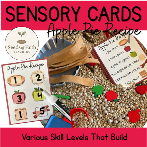 Apple Pie Sensory Cards | Fall Sensory Activity | Dramatic Play