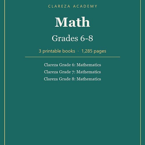Clareza Math, Grades 6-8: 3-Book Bundle (Printable PDF)