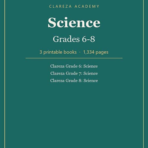 Clareza Science, Grades 6-8: 3-Book Bundle (Printable PDF)