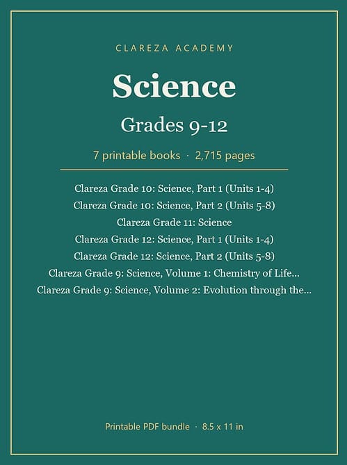 clareza-bundle-science-9-12.jpg Clareza Science, Grades 9-12: 7-Book Bundle (Printable PDF)