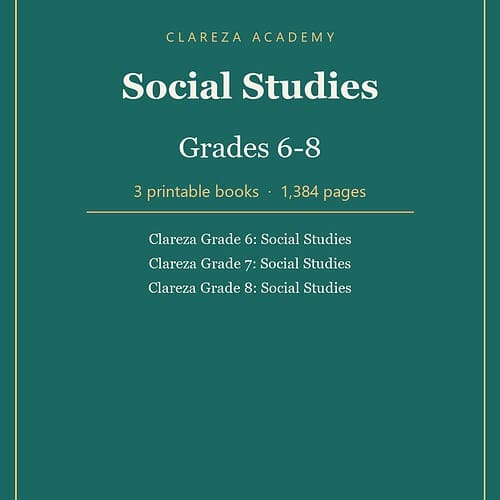 Clareza Social Studies, Grades 6-8: 3-Book Bundle (Printable PDF)