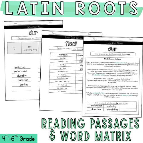 cropped-1-1-2.jpg Latin Roots Morphology Matrix & Word Sums with Reading Passages 5th 6th Grade