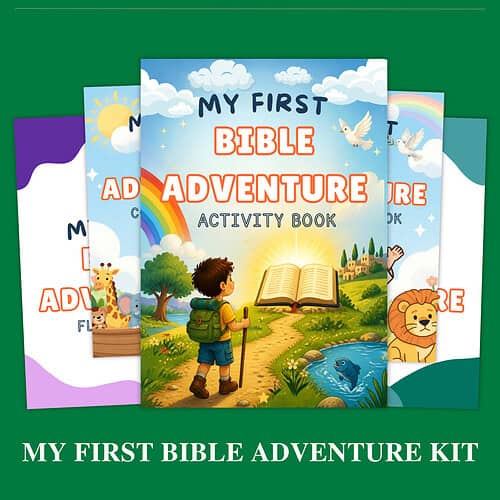 Christian Bible Activity Bundle for Preschoolers | Printable Coloring, Tracing, Flash Cards & Crafts
