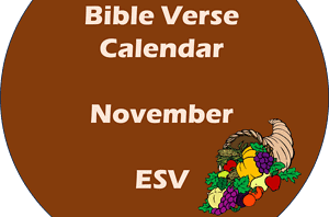 Bible Verse Calendar Cards November ESV