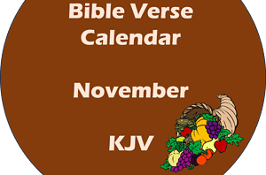 Bible Verse Calendar Cards November KJV