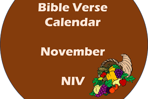 Bible Verse Calendar Cards November NIV