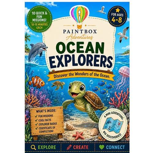 cropped-Ocean-Explorers-cover-square.jpg Paintbox Adventures for ages 4-8, featuring a friendly turtle, tropical fish, and coral reef underwater scene from Homeschool Resource Co.