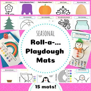 Roll a... Playdough Mats