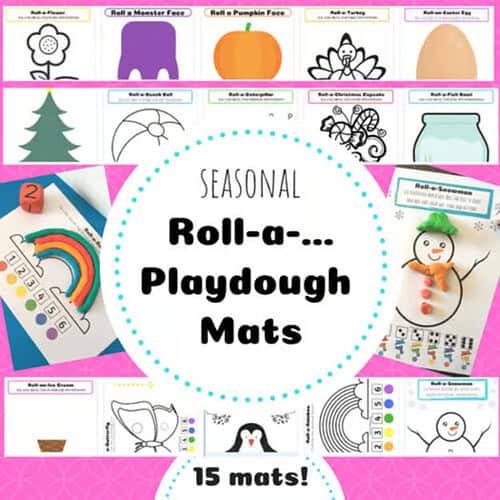 Roll a... Playdough Mats