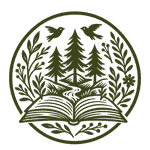 cropped-Storywood_Press_Logo_150x150_Transparent.png Homeschool Resource Co. logo featuring a stylized open book with trees and nature elements, representing educational resources for homeschooling families.