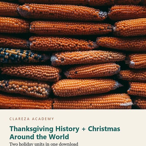 Thanksgiving History and Christmas Around the World: Two Holiday Units for Grades 3-6 (Printable)