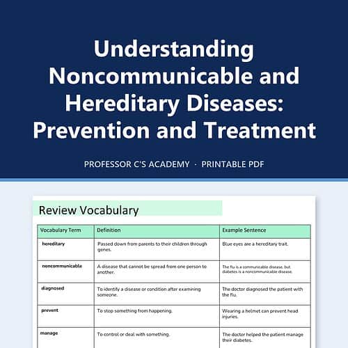 Homeschool Resource Co. Image Homeschool Resource Co. educational content related image focusing on disease prevention and heredity topics for homeschool resources.