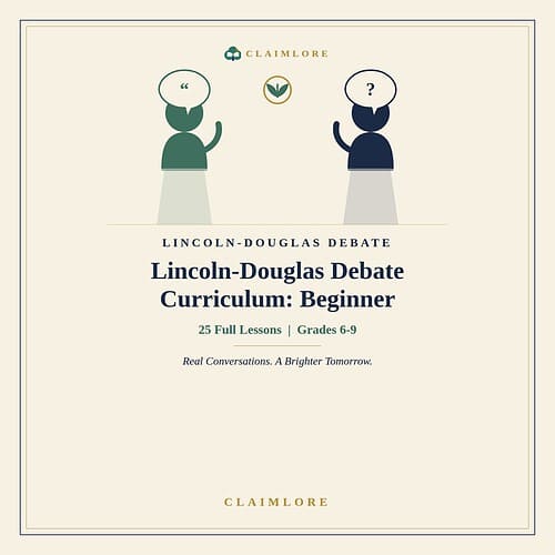 ld-beginner-cover Lincoln-Douglas Debate Curriculum for Beginners | 25 Lessons | ClaimLore