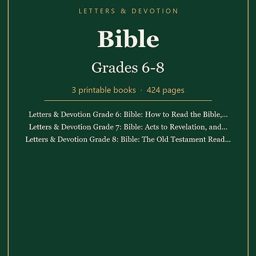 Letters & Devotion Bible, Grades 6-8: 3-Book Bundle (Printable PDF)