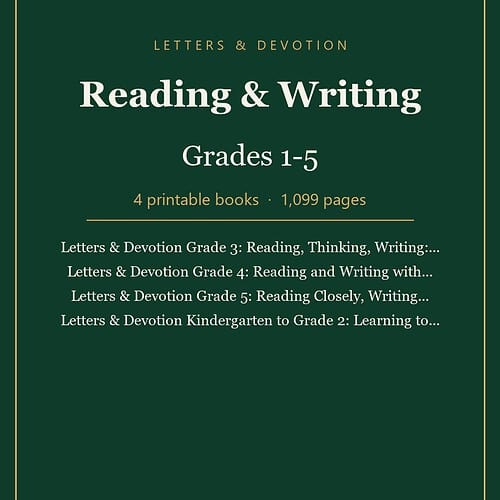 Letters & Devotion Reading & Writing, Grades 1-5: 4-Book Bundle (Printable PDF)
