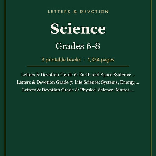 Letters & Devotion Science, Grades 6-8: 3-Book Bundle (Printable PDF)