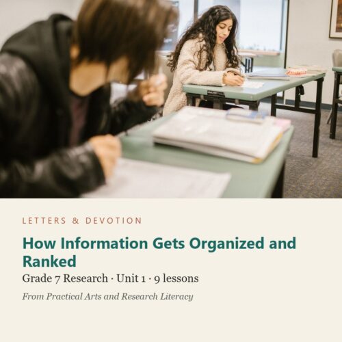 letters-devotion-electives_7-research-u1.jpg How Information Gets Organized and Ranked: Research Unit 1, Grade 7 (Letters & Devotion)