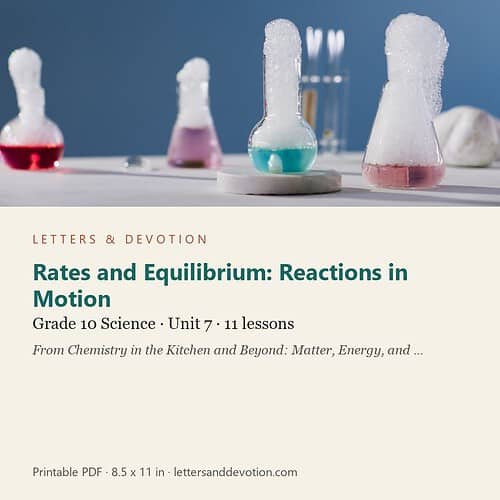 letters-devotion-g10_chemistry_part2-science-u7.jpg Rates and Equilibrium: Reactions in Motion: Science Unit 7, Grade 10 (Letters & Devotion)
