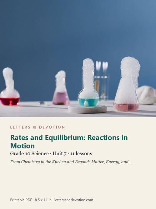 letters-devotion-g10_chemistry_part2-science-u7.jpg Rates and Equilibrium: Reactions in Motion: Science Unit 7, Grade 10 (Letters & Devotion)