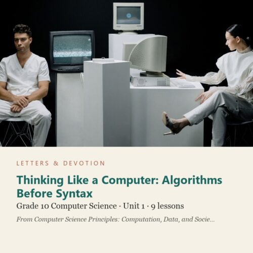 letters-devotion-g10_computer_science_part1-computer-science-u1.jpg Thinking Like a Computer: Algorithms Before Syntax: Computer Science Unit 1, Grade 10 (Letters & Devotion)