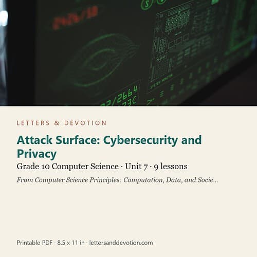 letters-devotion-g10_computer_science_part2-computer-science-u7.jpg Attack Surface: Cybersecurity and Privacy: Computer Science Unit 7, Grade 10 (Letters & Devotion)
